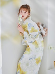 画像9: 【即日発送】ヘルシー油彩牡丹浴衣 【浴衣3点セット 浴衣/帯/下駄】 [YMT] (9)