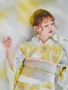 画像10: 【即日発送】ヘルシー油彩牡丹浴衣 【浴衣3点セット 浴衣/帯/下駄】 [YMT] (10)