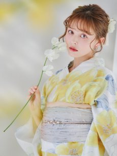 画像12: 【即日発送】ヘルシー油彩牡丹浴衣 【浴衣3点セット 浴衣/帯/下駄】 [YMT] (12)