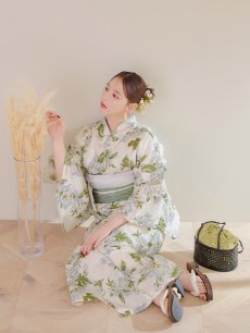 画像11: 【即日発送】ウォームミント浴衣 【浴衣3点セット 浴衣/帯/下駄】 [YMT] (11)