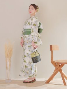 画像12: 【即日発送】ウォームミント浴衣 【浴衣3点セット 浴衣/帯/下駄】 [YMT] (12)