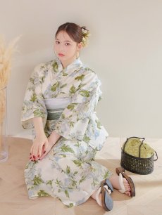 画像15: 【即日発送】ウォームミント浴衣 【浴衣3点セット 浴衣/帯/下駄】 [YMT] (15)