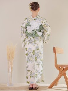 画像16: 【即日発送】ウォームミント浴衣 【浴衣3点セット 浴衣/帯/下駄】 [YMT] (16)