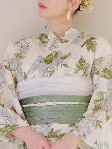 画像17: 【即日発送】ウォームミント浴衣 【浴衣3点セット 浴衣/帯/下駄】 [YMT] (17)