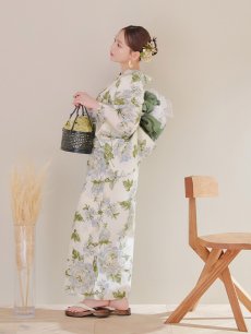 画像6: 【即日発送】ウォームミント浴衣 【浴衣3点セット 浴衣/帯/下駄】 [YMT] (6)