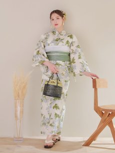 画像9: 【即日発送】ウォームミント浴衣 【浴衣3点セット 浴衣/帯/下駄】 [YMT] (9)