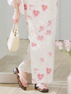 画像19: 【即日発送】淡色桜花柄浴衣【浴衣３点セット 浴衣/帯/下駄】[YMT] (19)