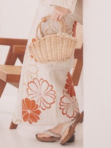 画像17: 【即日発送】ストライプ花柄浴衣 【浴衣3点セット 浴衣/帯/下駄】 [YMT] (17)