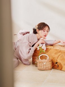 画像13: 【即日発送】【浴衣】ピンク無地浴衣 【浴衣３点セット 浴衣/帯/下駄】 [YMT] (13)