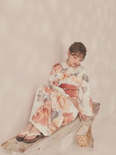 画像10: 【即日発送】アプリコットピンク牡丹浴衣 【浴衣3点セット 浴衣/帯/下駄】 [OF04/HC03] (10)