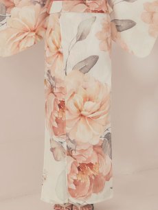 画像16: 【即日発送】アプリコットピンク牡丹浴衣 【浴衣3点セット 浴衣/帯/下駄】 [OF04/HC03] (16)