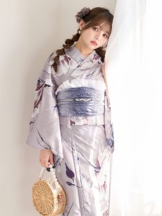 画像1: 【浴衣セール！】【即日発送】ロマンティックピオニー浴衣 【浴衣3点セット 浴衣/帯/下駄】 [FB02] (1)