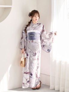 画像12: 【浴衣セール！】【即日発送】ロマンティックピオニー浴衣 【浴衣3点セット 浴衣/帯/下駄】 [FB02] (12)