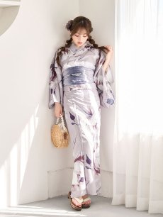 画像14: 【浴衣セール！】【即日発送】ロマンティックピオニー浴衣 【浴衣3点セット 浴衣/帯/下駄】 [FB02] (14)