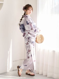 画像15: 【浴衣セール！】【即日発送】ロマンティックピオニー浴衣 【浴衣3点セット 浴衣/帯/下駄】 [FB02] (15)