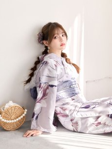 画像16: 【浴衣セール！】【即日発送】ロマンティックピオニー浴衣 【浴衣3点セット 浴衣/帯/下駄】 [FB02] (16)