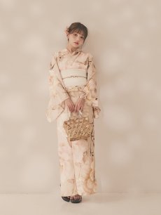 画像10: 【即日発送！】くすみピンクスウィート浴衣 【浴衣3点セット 浴衣/帯/下駄】 [OF04/HC03] (10)