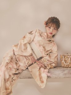 画像12: 【即日発送！】くすみピンクスウィート浴衣 【浴衣3点セット 浴衣/帯/下駄】 [OF04/HC03] (12)