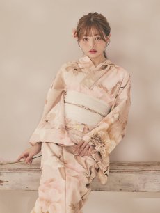 画像3: 【即日発送！】くすみピンクスウィート浴衣 【浴衣3点セット 浴衣/帯/下駄】 [OF04/HC03] (3)