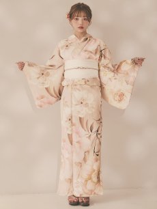 画像4: 【即日発送！】くすみピンクスウィート浴衣 【浴衣3点セット 浴衣/帯/下駄】 [OF04/HC03] (4)