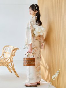 画像15: 【即日発送】クリームイエローピオニー浴衣 【浴衣3点セット 浴衣/帯/下駄】 [YMT] (15)