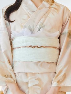 画像17: 【即日発送】クリームイエローピオニー浴衣 【浴衣3点セット 浴衣/帯/下駄】 [YMT] (17)