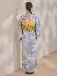 画像22: 【即日発送】グレー×フラワー浴衣 【浴衣3点セット 浴衣/帯/下駄】 [OF04] (22)