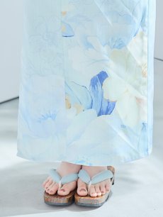 画像20: 【即日発送】ベビーブルー牡丹＆紫陽花浴衣 【浴衣3点セット 浴衣/帯/下駄】 [YMT] (20)