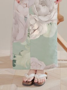 画像19: 【即日発送】アンティークフラワーモダン浴衣 【浴衣3点セット 浴衣/帯/下駄】 [YMT] (19)