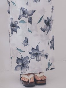 画像22: 【即日発送】ブルーリリーフラワー浴衣 【浴衣3点セット 浴衣/帯/下駄】 [OF04] (22)