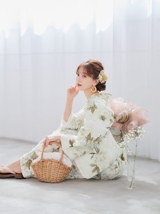 画像10: 【即日発送】秋静牡丹の大人浴衣 【浴衣3点セット 浴衣/帯/下駄】 [YMT] (10)