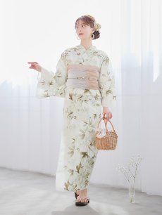 画像12: 【即日発送】秋静牡丹の大人浴衣 【浴衣3点セット 浴衣/帯/下駄】 [YMT] (12)