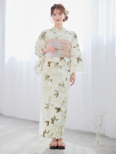 画像4: 【即日発送】秋静牡丹の大人浴衣 【浴衣3点セット 浴衣/帯/下駄】 [YMT] (4)