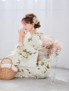 画像6: 【即日発送】秋静牡丹の大人浴衣 【浴衣3点セット 浴衣/帯/下駄】 [YMT] (6)