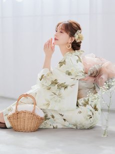 画像8: 【即日発送】秋静牡丹の大人浴衣 【浴衣3点セット 浴衣/帯/下駄】 [YMT] (8)