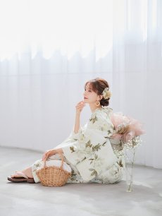 画像9: 【即日発送】秋静牡丹の大人浴衣 【浴衣3点セット 浴衣/帯/下駄】 [YMT] (9)