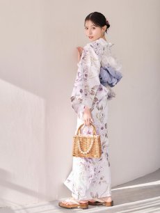 画像13: 【即日発送】藤霞のアンティークローズ浴衣 【浴衣3点セット 浴衣/帯/下駄】  [OF04/HC03] (13)