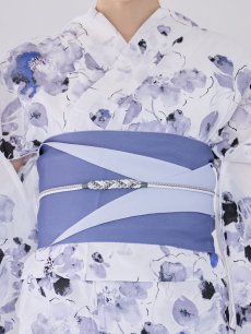 画像19: 【即日発送】水墨ニュアンスフラワー浴衣 【浴衣3点セット 浴衣/帯/下駄】  [OF04/HC03] (19)