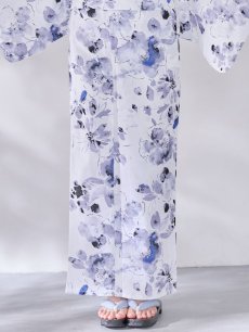画像20: 【即日発送】水墨ニュアンスフラワー浴衣 【浴衣3点セット 浴衣/帯/下駄】  [OF04/HC03] (20)