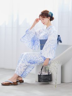 画像10: 【即日発送】白菊月の古典浴衣 【浴衣3点セット 浴衣/帯/下駄】 [YMT] (10)