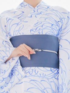 画像15: 【即日発送】白菊月の古典浴衣 【浴衣3点セット 浴衣/帯/下駄】 [YMT] (15)