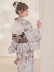 画像12: 送料無料！ブラウンアンティークフラワー浴衣【浴衣３点セット 浴衣/帯/下駄】[OF04]【予約 / 4月上旬発送予定】y (12)