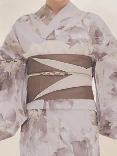 画像15: 送料無料！ブラウンアンティークフラワー浴衣【浴衣３点セット 浴衣/帯/下駄】[OF04]【予約 / 4月上旬発送予定】y (15)