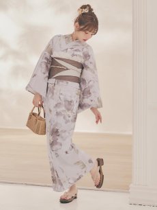 画像3: 送料無料！ブラウンアンティークフラワー浴衣【浴衣３点セット 浴衣/帯/下駄】[OF04]【予約 / 4月上旬発送予定】y (3)