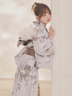 画像7: 送料無料！ブラウンアンティークフラワー浴衣【浴衣３点セット 浴衣/帯/下駄】[OF04]【予約 / 4月上旬発送予定】y (7)