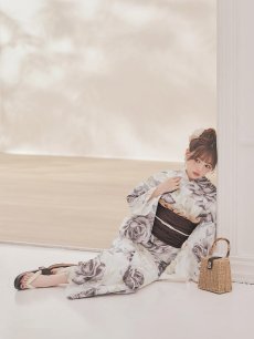 画像12: 送料無料！エクリュアンティークローズ浴衣【浴衣３点セット 浴衣/帯/下駄】[OF04]【予約 / 4月上旬発送予定】y (12)