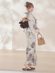 画像14: 送料無料！エクリュアンティークローズ浴衣【浴衣３点セット 浴衣/帯/下駄】[OF04]【予約 / 4月上旬発送予定】y (14)