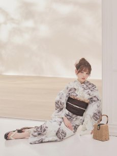 画像15: 送料無料！エクリュアンティークローズ浴衣【浴衣３点セット 浴衣/帯/下駄】[OF04]【予約 / 4月上旬発送予定】y (15)