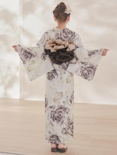 画像16: 送料無料！エクリュアンティークローズ浴衣【浴衣３点セット 浴衣/帯/下駄】[OF04]【予約 / 4月上旬発送予定】y (16)