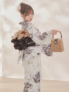 画像6: 送料無料！エクリュアンティークローズ浴衣【浴衣３点セット 浴衣/帯/下駄】[OF04]【予約 / 4月上旬発送予定】y (6)